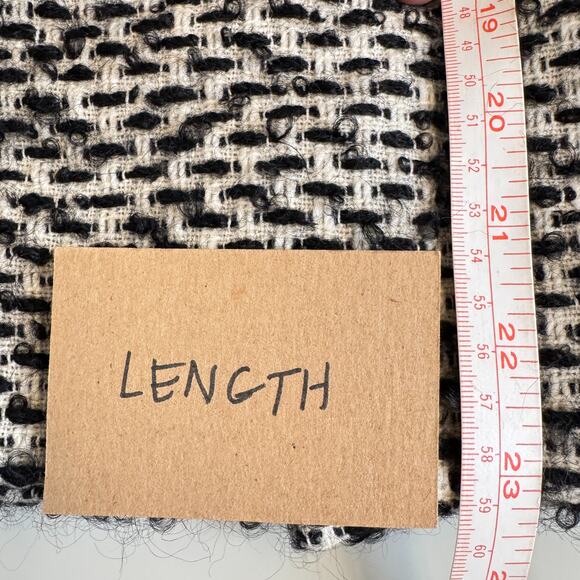 Vintage Jean Paul Gaultier Wool Leather Skirt Size 12 Black White Knee Length - Picture 10 of 10